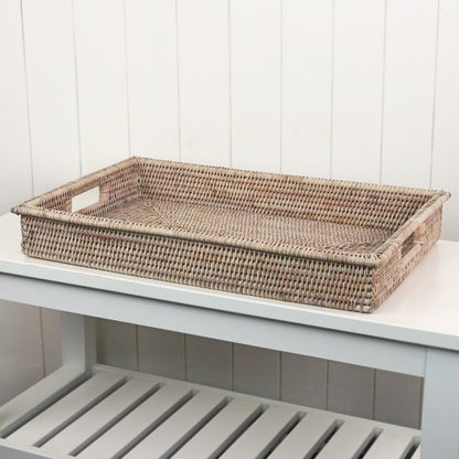 Rectangular Rattan Tray - 2 sizes available