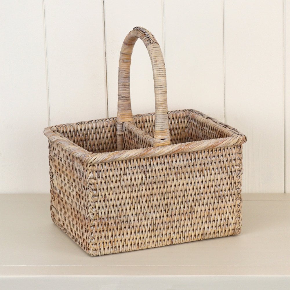 Rectangular Rattan Wicker Condiment Holder