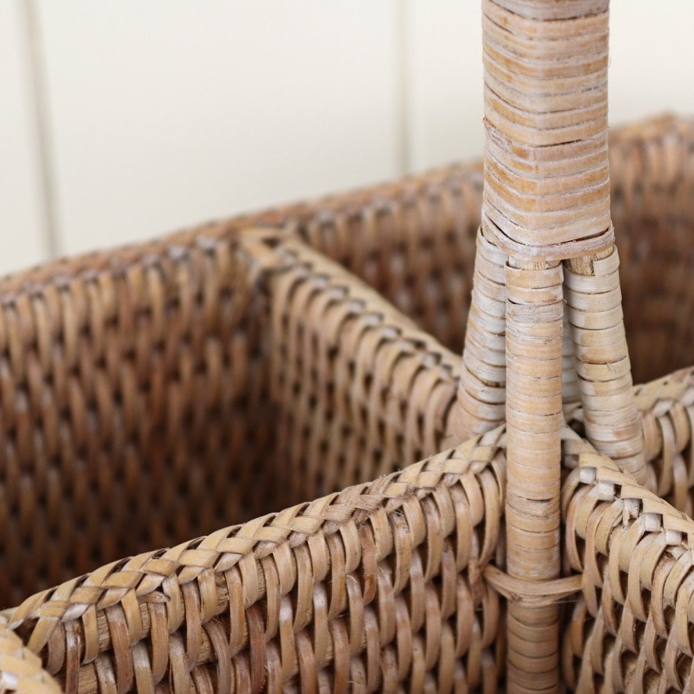 Square Rattan Wicker Condiment Holder