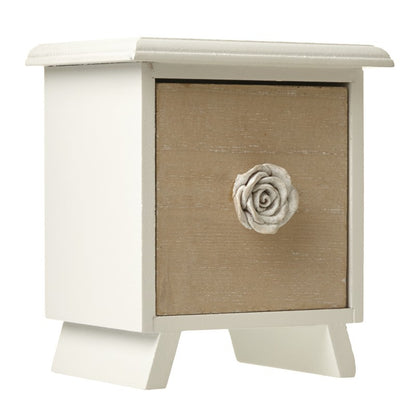 Single drawer mini chest with rose handle