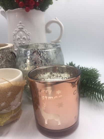 Warm Merry Christmas Tealight Holder