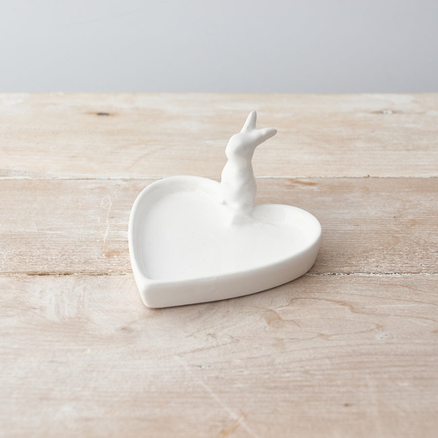 Ceramic Rabbit Heart Dish