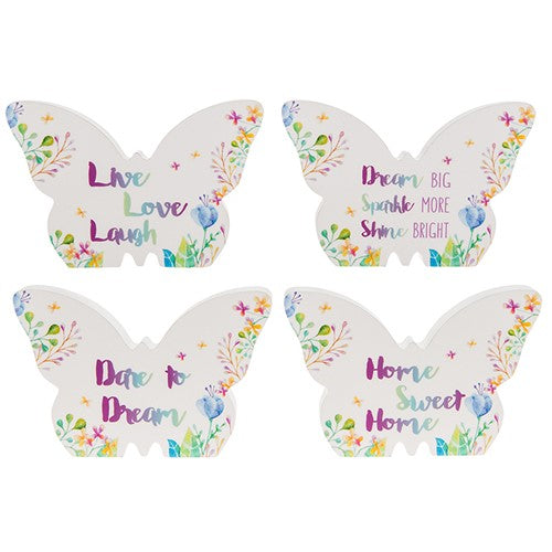 Wooden Butterfly Plaque - 7 designs available