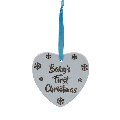 Baby's First Christmas Hanging Heart