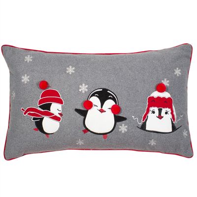 Pengiun Christmas Cushion