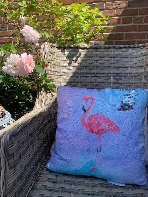 'magic' flamingo sequin cushion