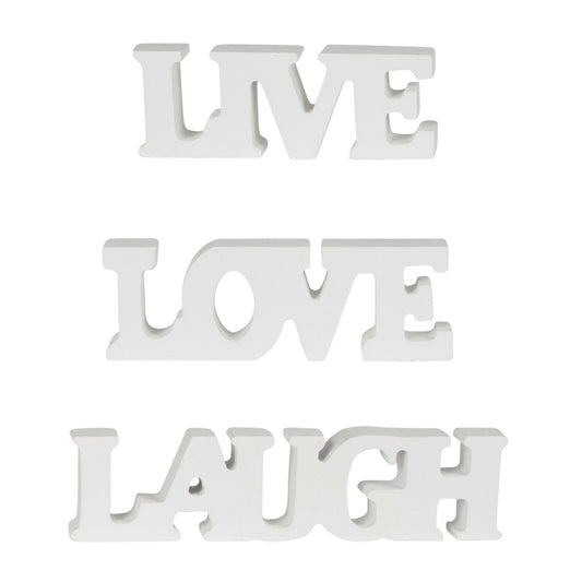 Small Love Live Laugh Letters Cream