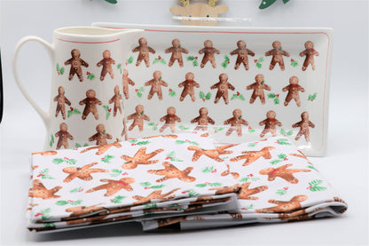 Bone China Jug - Gingerbread Men/Plum Pudding - Various Sizes Available