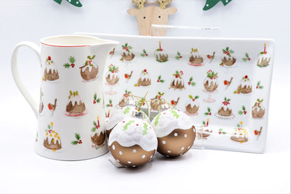 Bone China Jug - Gingerbread Men/Plum Pudding - Various Sizes Available