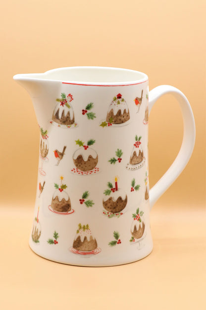 Bone China Jug - Gingerbread Men/Plum Pudding - Various Sizes Available