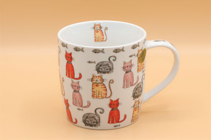 Cartoon Dog & Cat Themed Mug