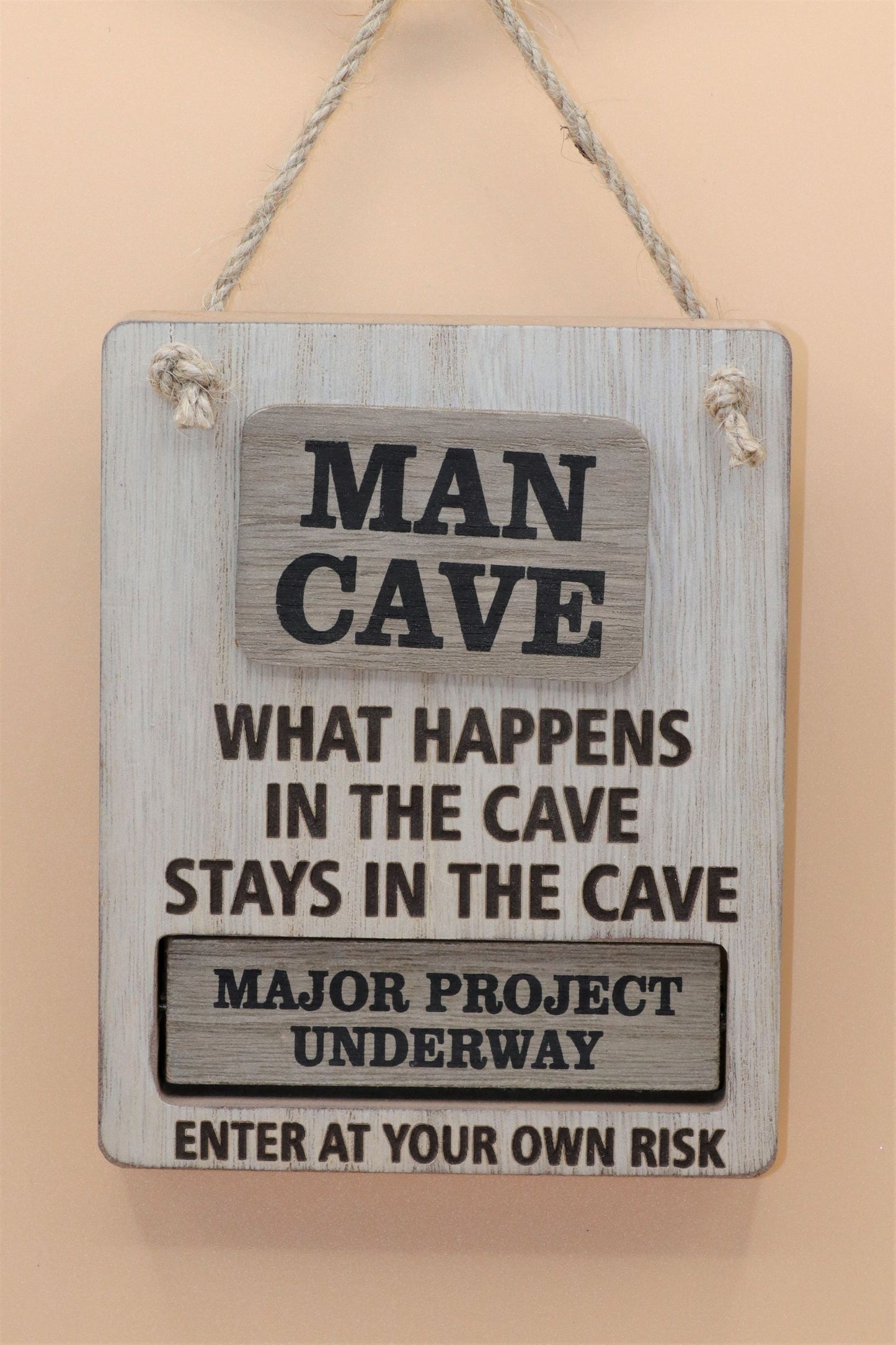 Chunky Man Cave Hanging Plaque