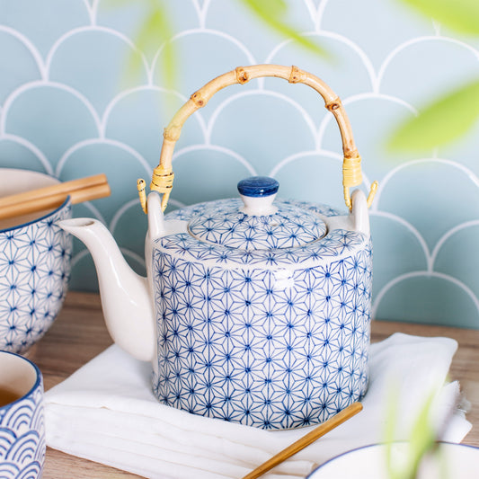 Sashiko Pattern Tea Pot