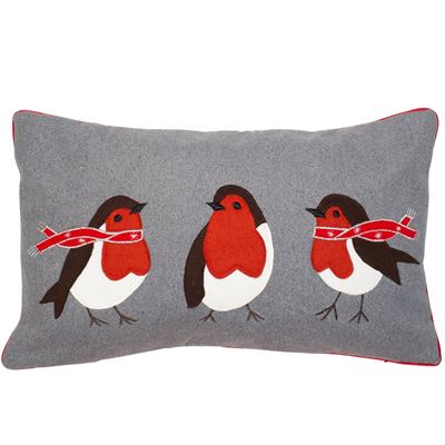 Robins Christmas Cushion