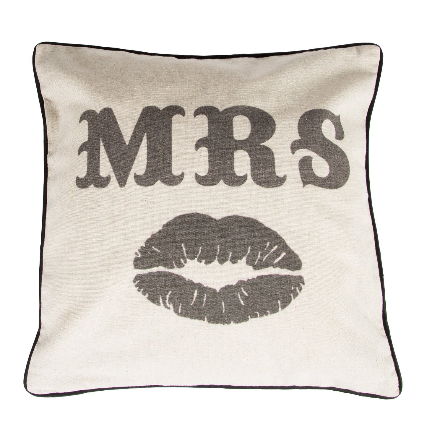 Rustic Mrs Moustache Cushion