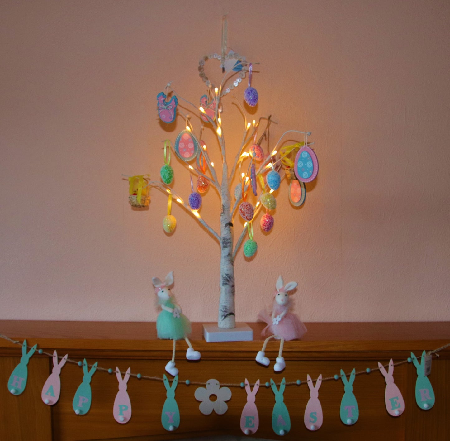 Wooden Easter Bunting
