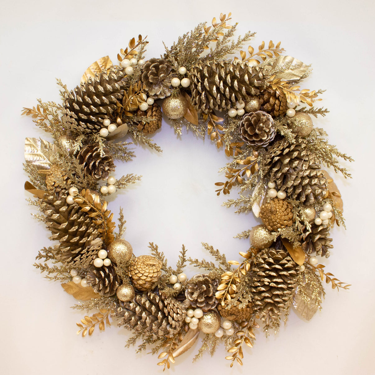 Luxury Gilded Sparkle Christmas Wreath 60cm – Shabbyquins