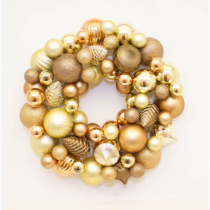 Gold Champagne Bauble Wreath