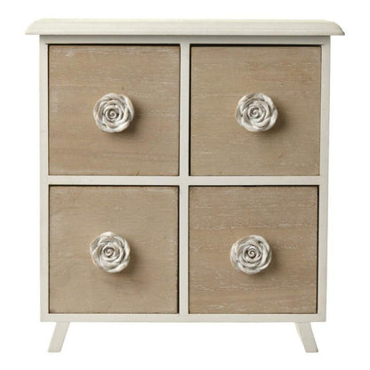 4 drawer cabinet with rose handles