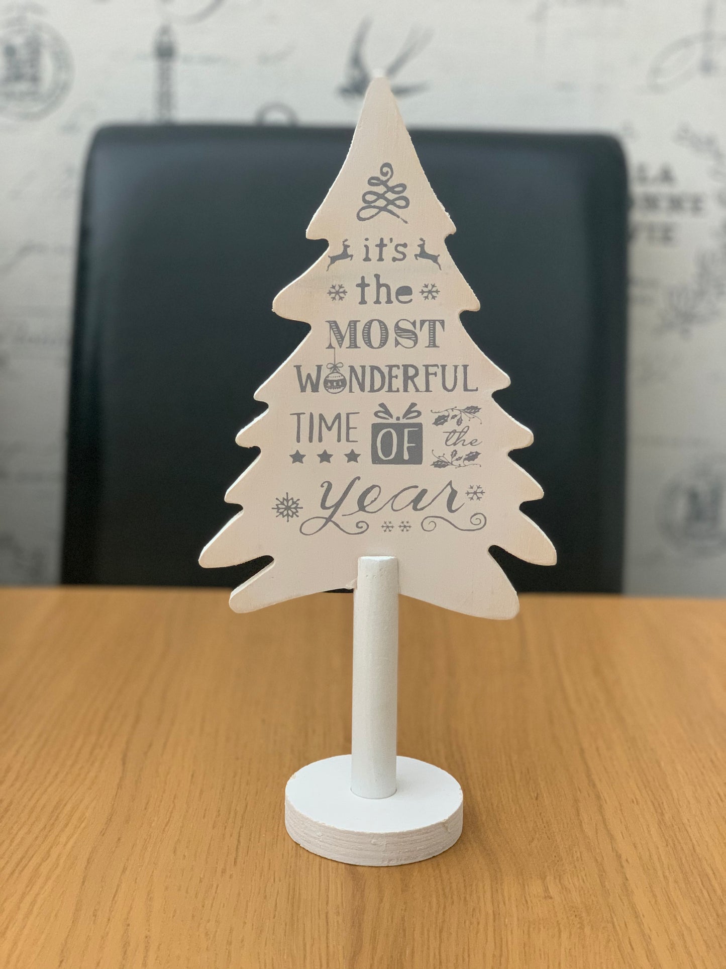 White Wooden Small Christmas Tree