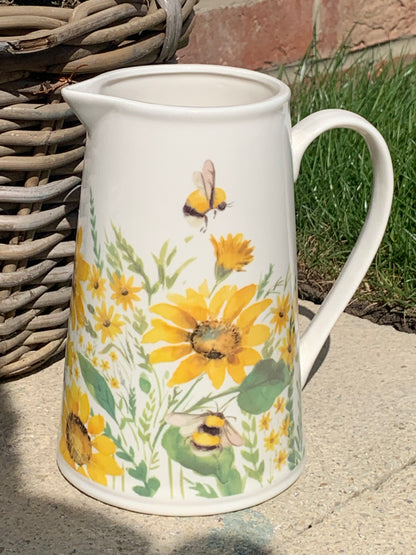 Large Sunflower Bee Jug