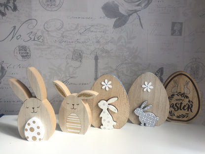 Rustic Wooden Easter Egg Decorations