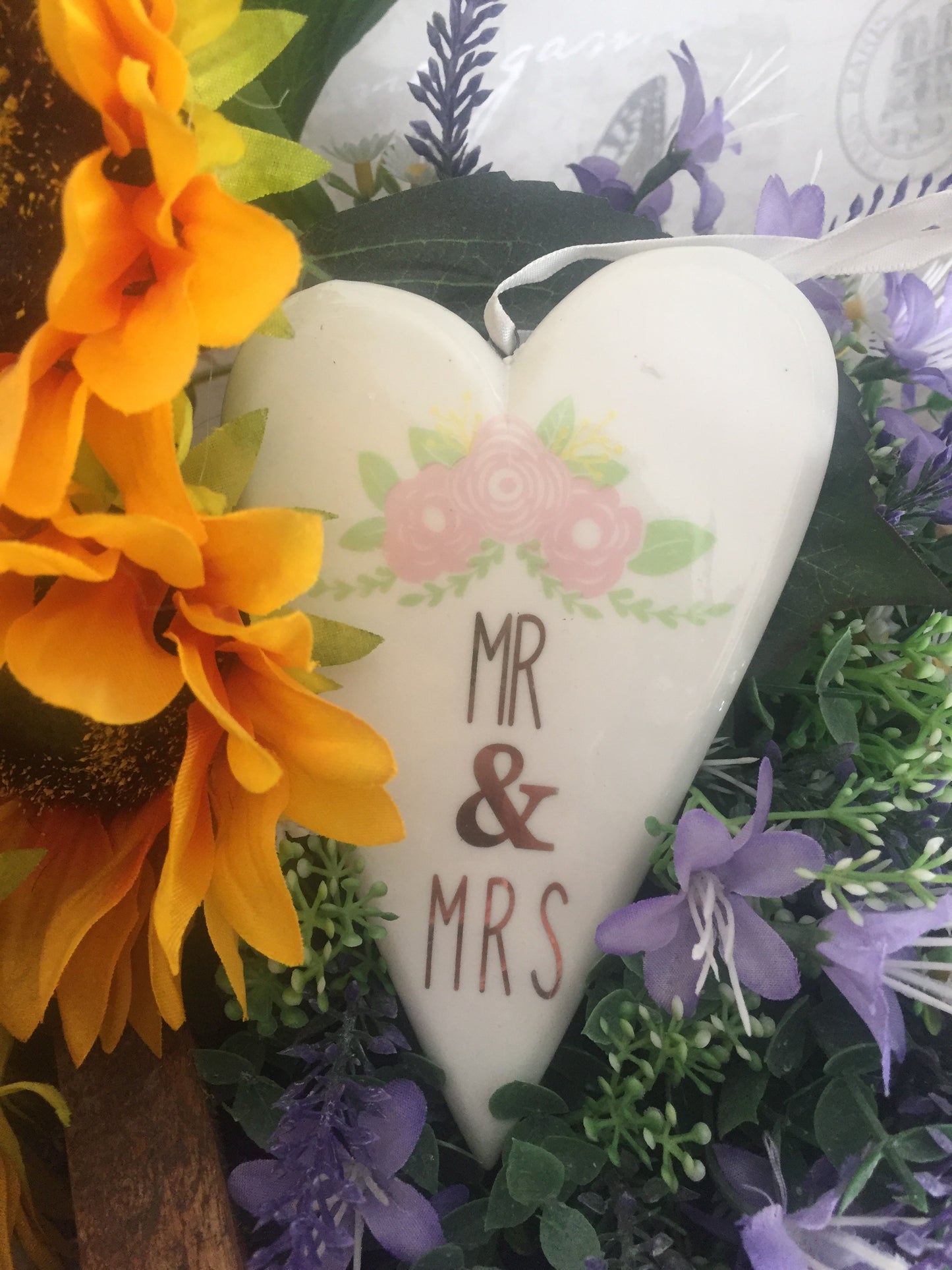 Ceramic Mr & Mrs Heart