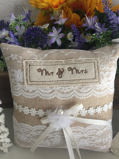 Mr & Mrs Wedding Cushion