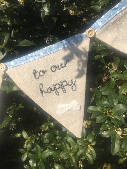 Welcome To Our Happy Place Bunting