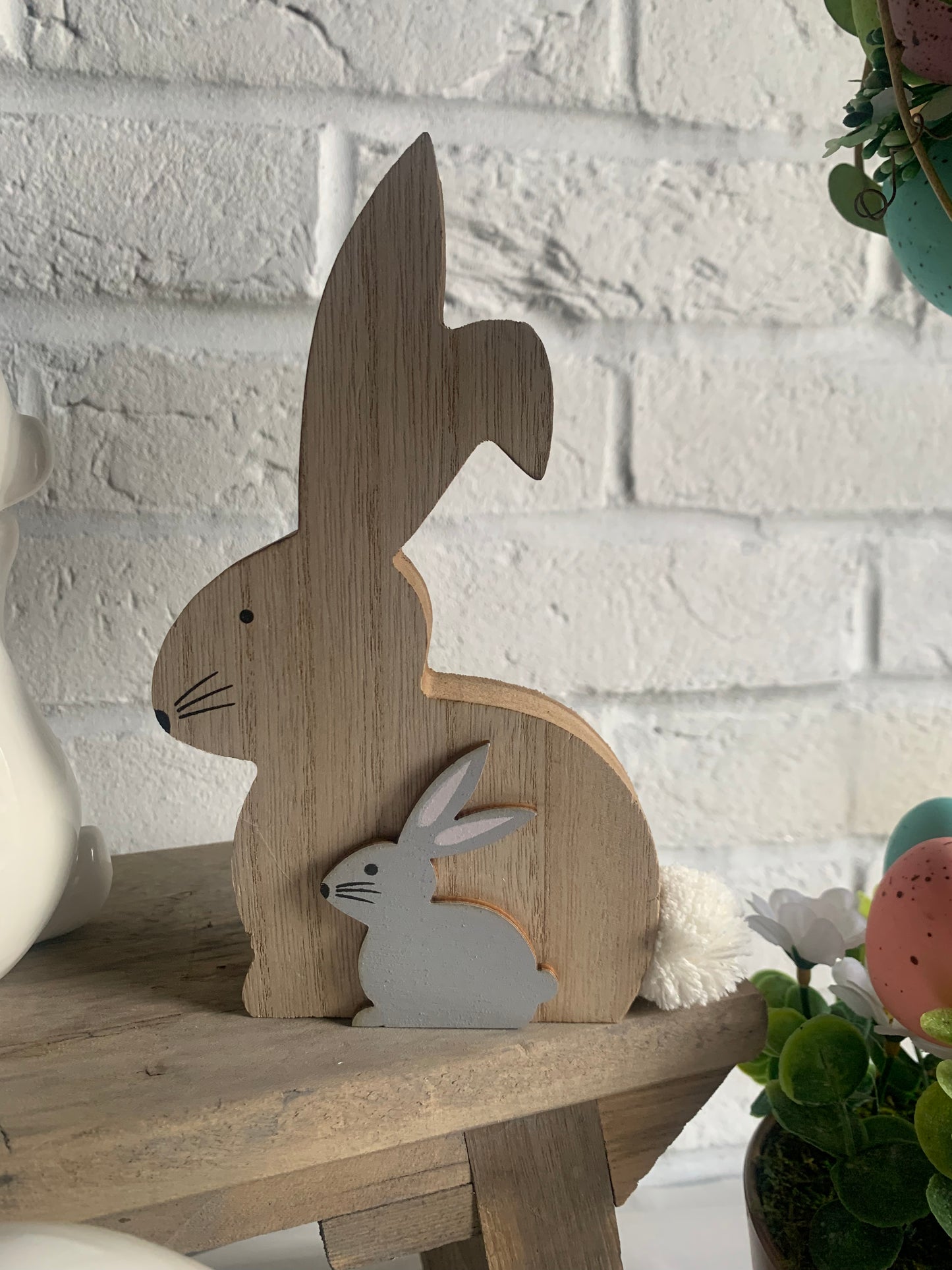 Stacking Rabbit Wooden Ornament