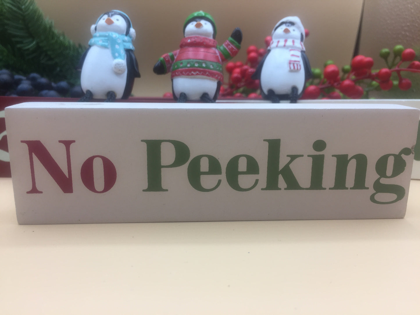 Mini Wooden Christmas Standing Sign Blocks