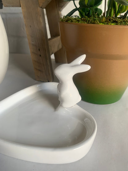 Ceramic Rabbit Heart Dish