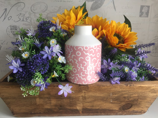 Small Pink & White Vase