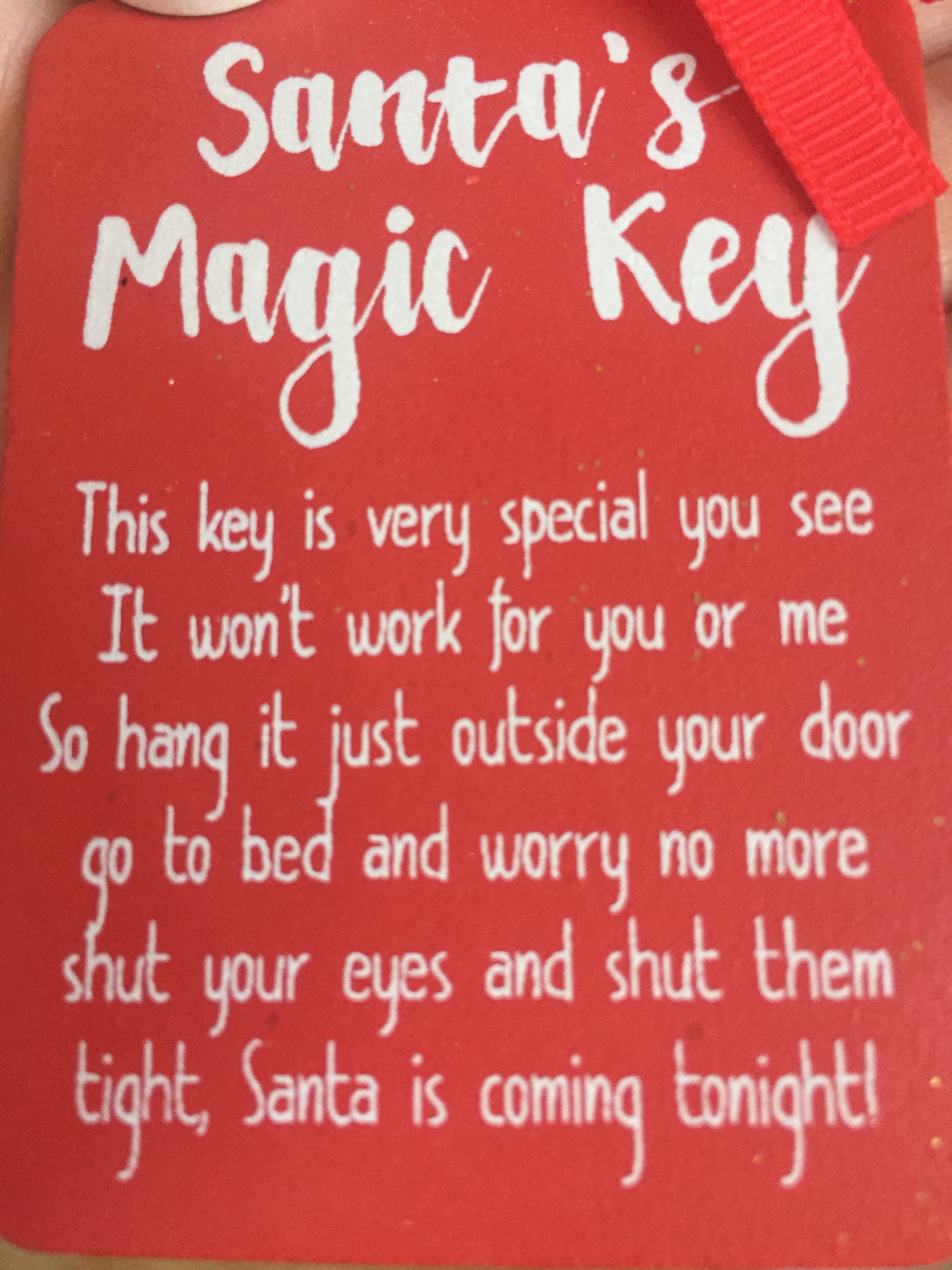 Santa's Magic Key Christmas Decoration Door Charm