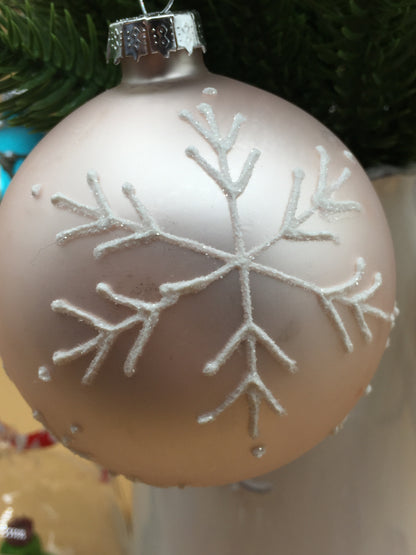 Pink Snowflake Bauble