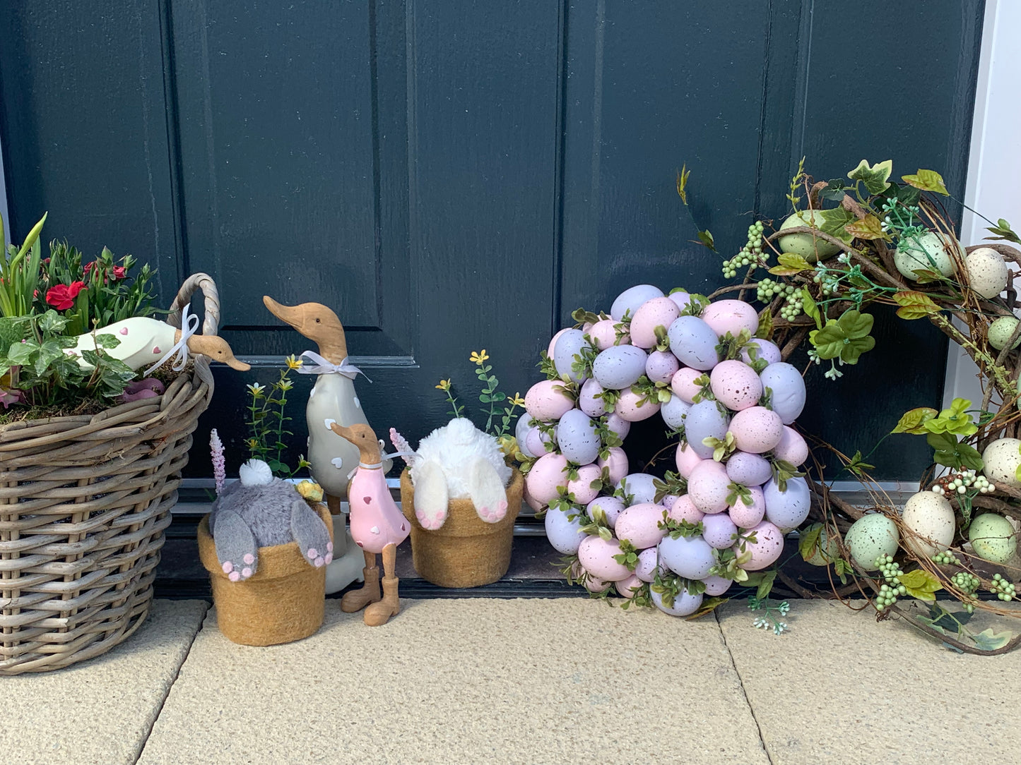 'Bunny Bums' In Flower Pot Easter Decoration
