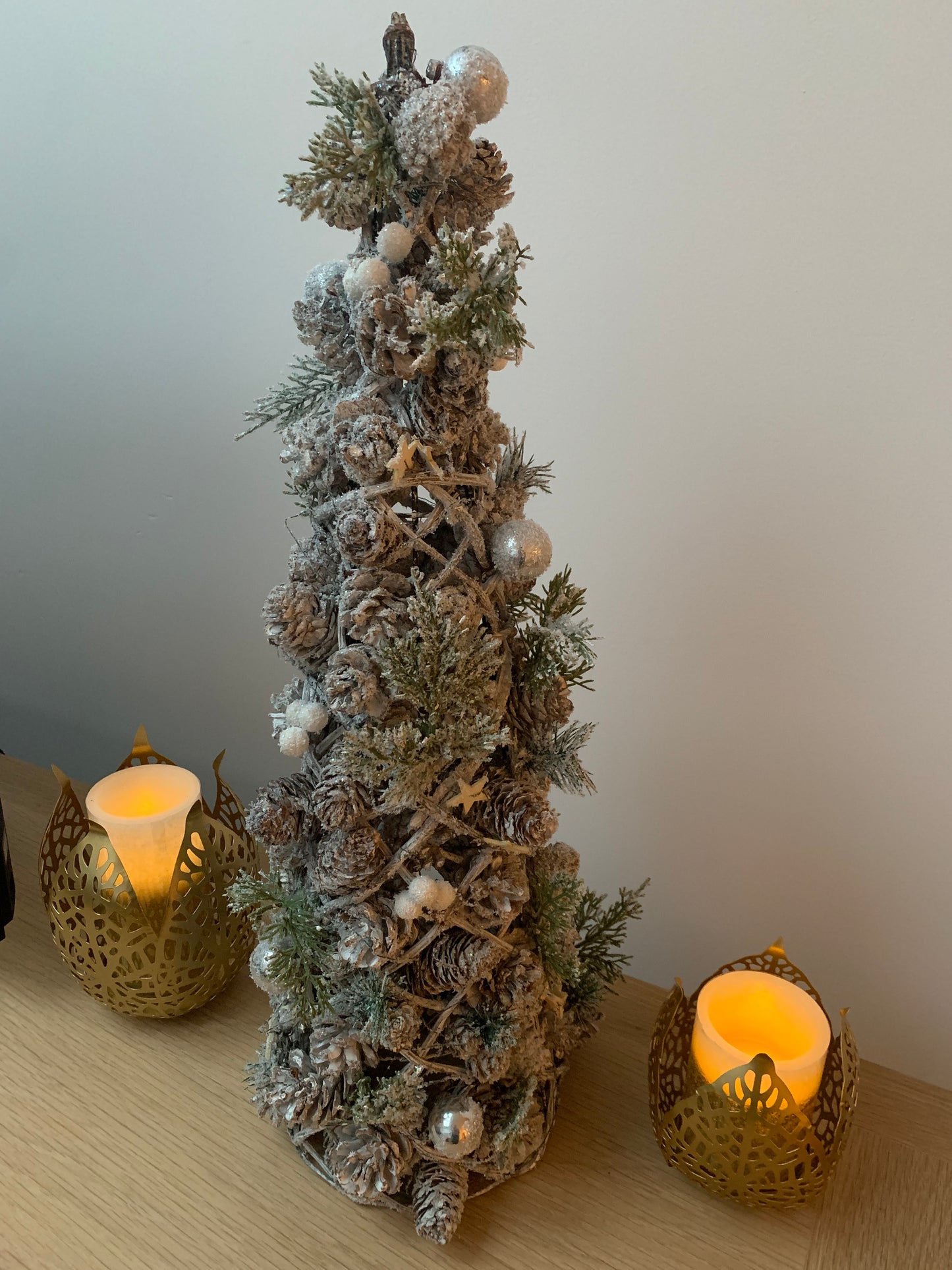 Frosted Twig Conical Tree