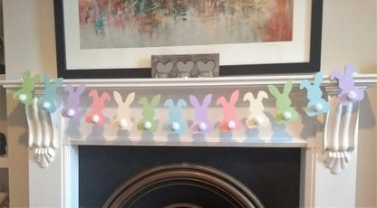 Multicoloured Easter Bunny Bunting