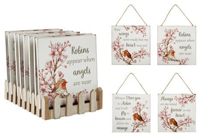 Robin Remembrance Plaques - 4 designs available