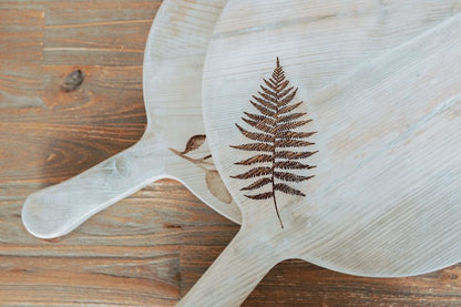 Fern & Thistle Wooden Serving Boards - Round or Rectangle