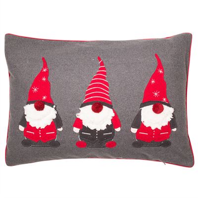 3 Gonks Christmas Cushion