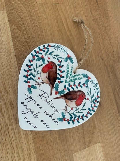 Ceramic Robin Heart