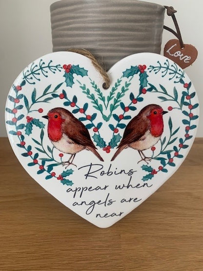 Ceramic Robin Heart