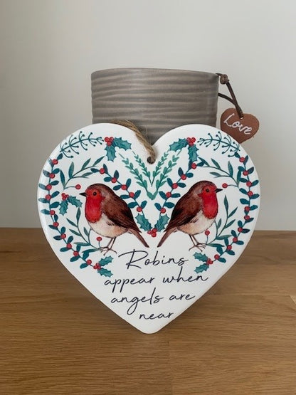 Ceramic Robin Heart